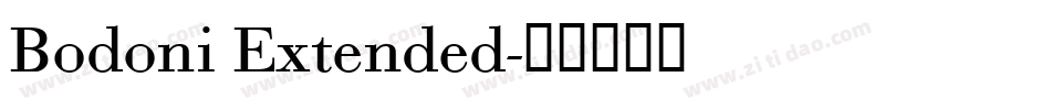 Bodoni Extended字体转换